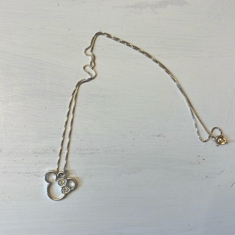 Silver Minnie Inspired Necklace
